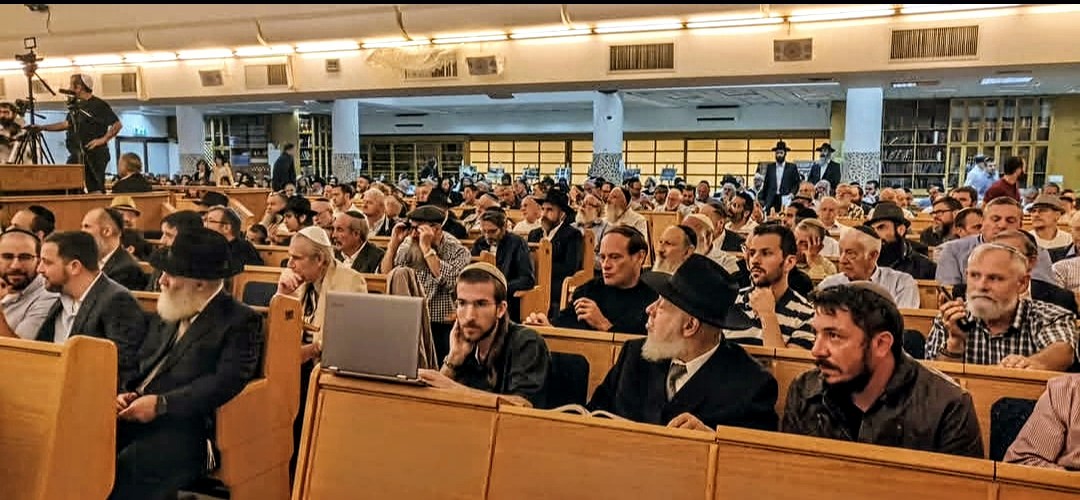 Guests gathered at a Chabad community event