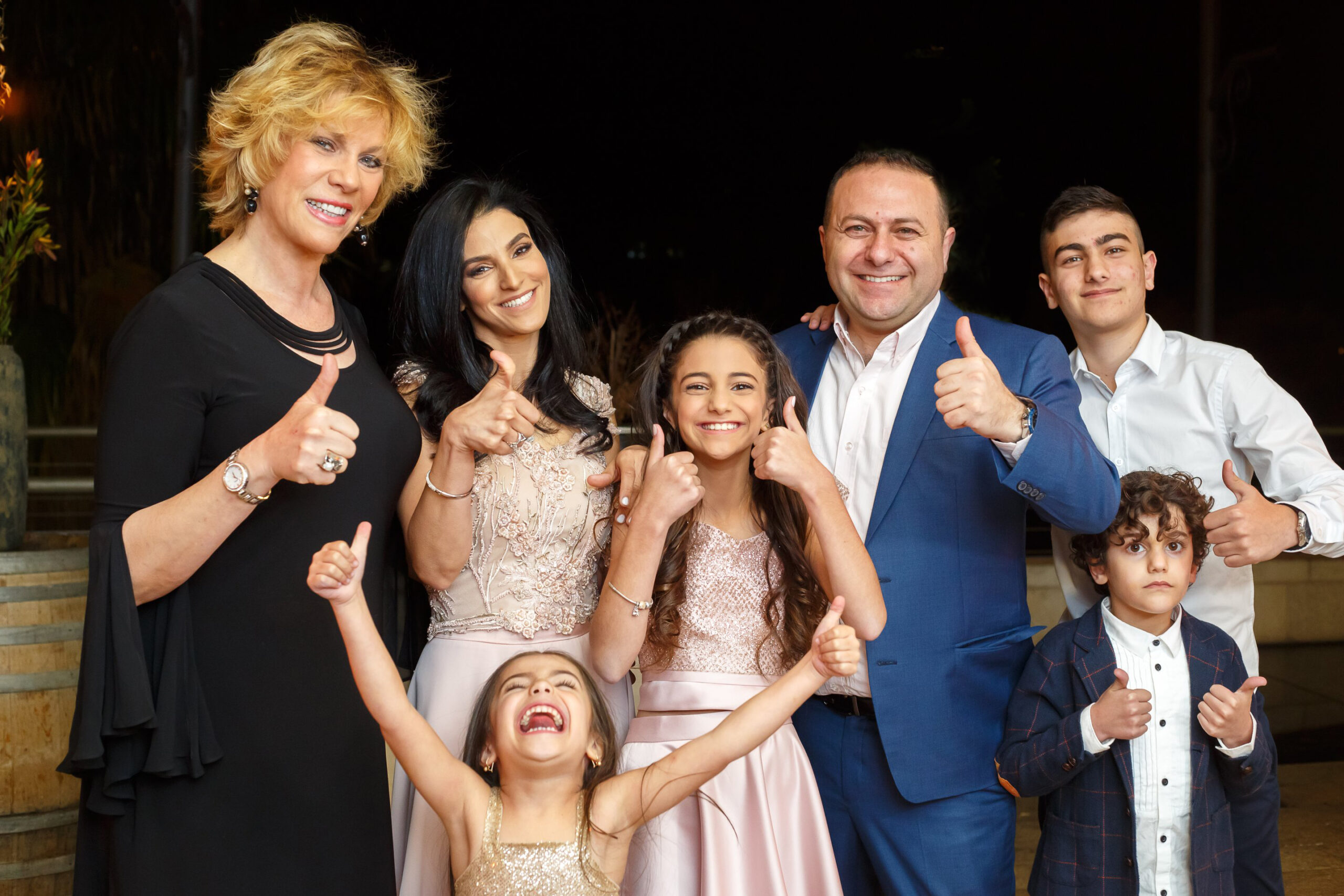 Bracha Kadoury with her daughter at the Bat Mitzva