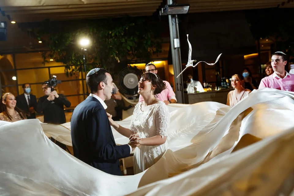 A joyful wedding dance